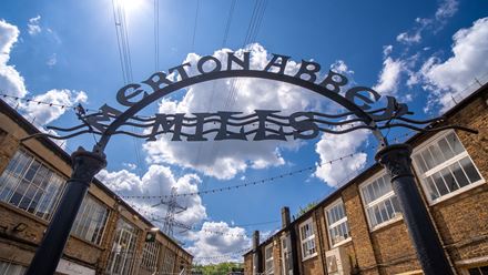The Merton Abbey Mills sign. Credit: London & Partners/Peter Cohen.