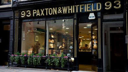 The shop front Image courtesy of Paxton & Whitfield.