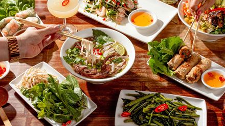 A selection of dishes on a table. Image courtesy of Pho.
