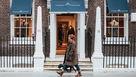A shop entrance on Savile Row. Credit: Matt Flynn. Image courtesy of Goad Communications.