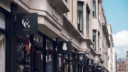 Savile Row shop fronts. Credit: Matt Flynn. Image courtesy of Goad Communications.
