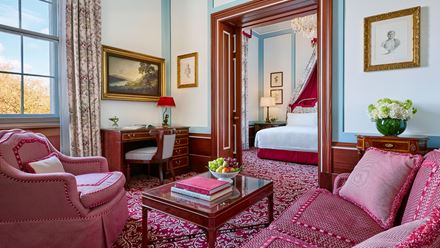 A Park Suite lounge with a view to the bedroom. Image courtesy of The Lanesborough