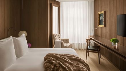 A Superior Queen room. Credit: Nikolas Koenig. Image courtesy of Purple.