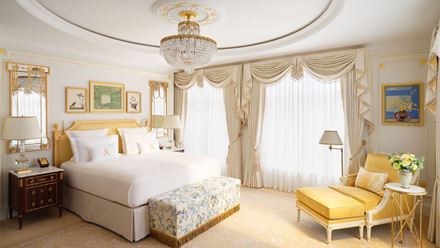 A Grand Deluxe room. Credit: Jack Hardy. Image courtesy of The Ritz London.
