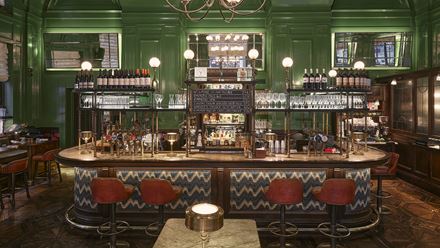 The bar at The Wigmore. Image courtesy of Langham Hotels.
