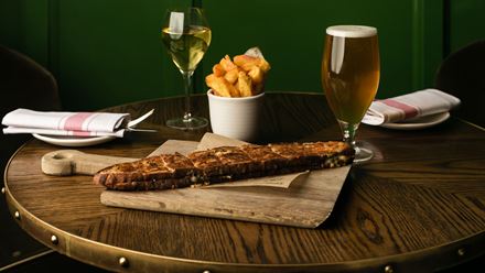 Toastie and a pint. Credit: Raffaella Bichiri. Image courtesy of Langham Hotels.