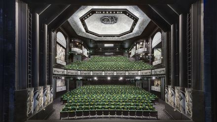 The art deco auditorium at Trafalgar Theatre. Image courtesy of London Theatre Direct.