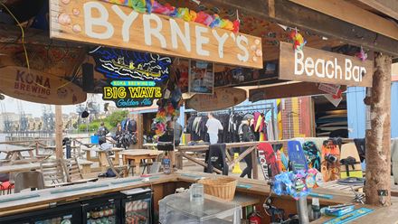 2)	Byrney’s Beach Bar. Image courtesy of WakeUp Docklands.