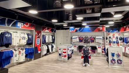 Inside the Wembley Stadium shop. Image courtesy of Wembley Stadium.