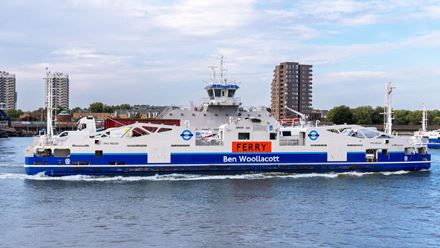 The Newham-Woolwich ferry. Credit: London & Partners/Peter Cohen. Image courtesy of London & Partners.