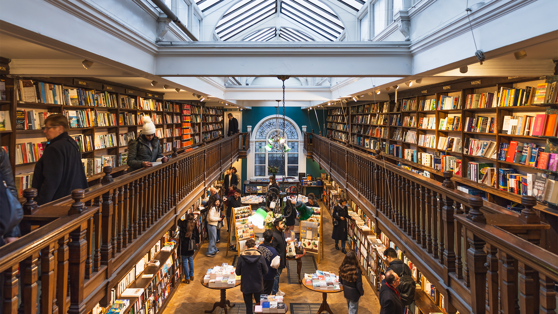 View of Daunt Books from its upper floor 