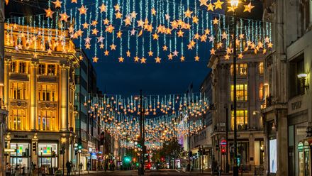 Illuminations de Noël sur Oxford Street, image fournie par Shutterstock
