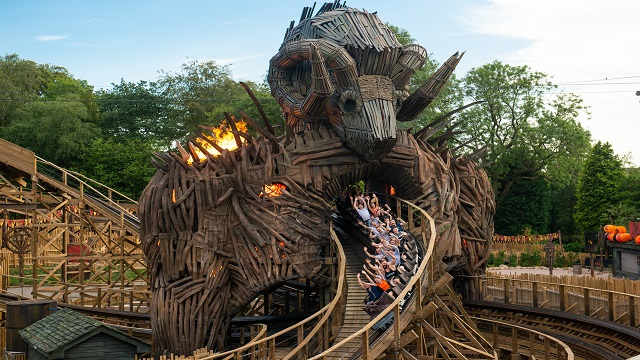 Wicker Man wooden roller coaster at Alton Towers. © Merlin/Jon Parker Lee