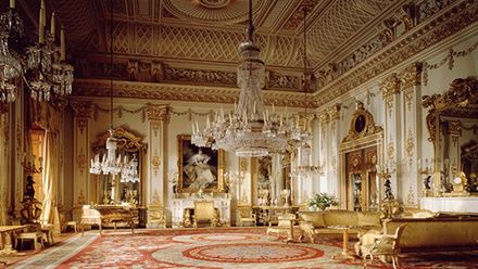 Salles d'apparat au palais de Buckingham, Image gracieusement fournie par The Royal Collection © 2002, Her Majesty Queen Elizabeth II