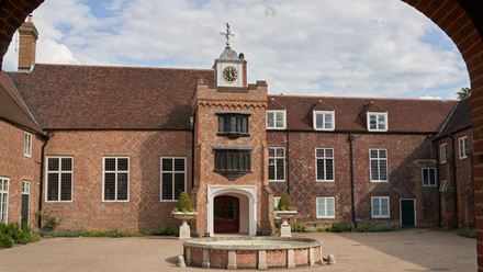 Step into the historic courtyard at Fulham Palace, a striking Tudor building surrounded by beautiful gardens and centuries of history. Image courtesy of Fulham Palace. Photo credit: Linval.