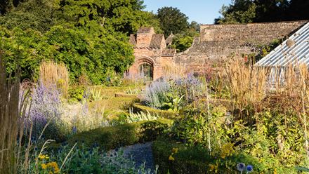 Wander through the tranquil walled garden at Fulham Palace, filled with colourful planting, grasses and clipped hedges. Image courtesy of Fulham Palace. Image credit: Matthew Bruce.