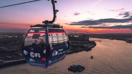 Welcome in the New Year aboard the London Cable Car. Image courtesy of Golden Tours.