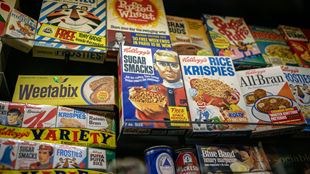 Au museum of Brands, de nombreux paquets de céréales sont exposés, certains vieux de plusieures décennies.