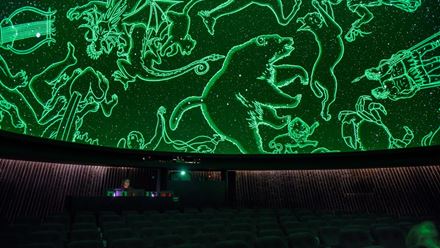 Learn about the constellations at the Peter Harrison Planetarium in Greenwich. Image courtesy of Royal Museums Greenwich.