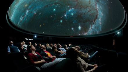 See our world and beyond from a new perspective at the Peter Harrison Planetarium. Image courtesy of Royal Museums Greenwich.