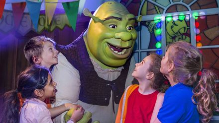Go on a fairytale journey with Shrek’s Adventure! London. Image courtesy of Merlin Entertainment Group.