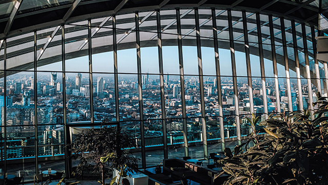 Vue depuis la terrace du Skygarden sur la ville de Londres 