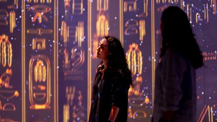 Discover worlds shaped by mythology, astronomy, ritual, memory and human connection as you journey through history at ExCel London's Timewalk exhibition. Credit: Sandra Ciampone. Image courtesy of DEM Museums.