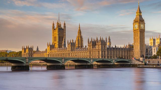 Views of Westminster Bridge with the Houses of Parliament and Big Ben in the background