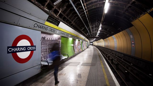 Hidden platform at Charing Cross station.
