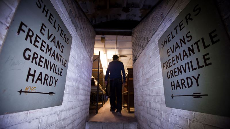 Enjoy a guided tour of one of London's few subterranean shelters on a Clapham South Tube Tour. Image courtesy of Golden Tours.