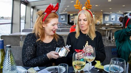 Enjoy a Christmas Day lunch Cruise on the Thames. Image courtesy of Golden Tours