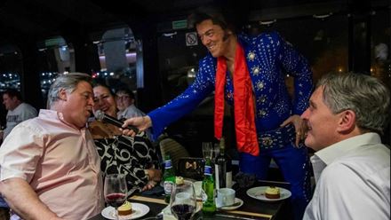 Enjoy a night with the King of Rock n' Roll on a themed river Thames cruise. Image courtesy of Golden Tours.