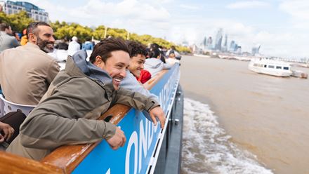 Marvel at London’s most famous sights from the water. Image courtesy of Merlin Entertainments.