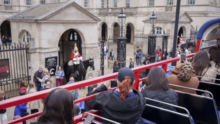 Take in stunning views and iconic locations such as Buckingham Palace on this electric bus tour of London. Image courtesy of Golden Tours.