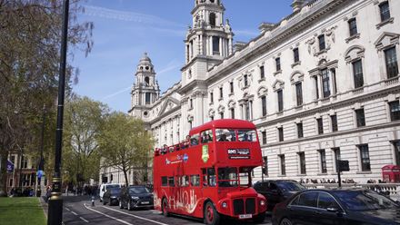 Experience the world's first electric bus tour in London this summer. Image courtesy of Golden Tours.