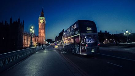 Journey into the supernatural with The Ghost Bus Tours, passing iconic landmarks including Big Ben and the Houses of Parliament while hearing spine-tingling stories. Image courtesy of The Ghost Bus Tours.