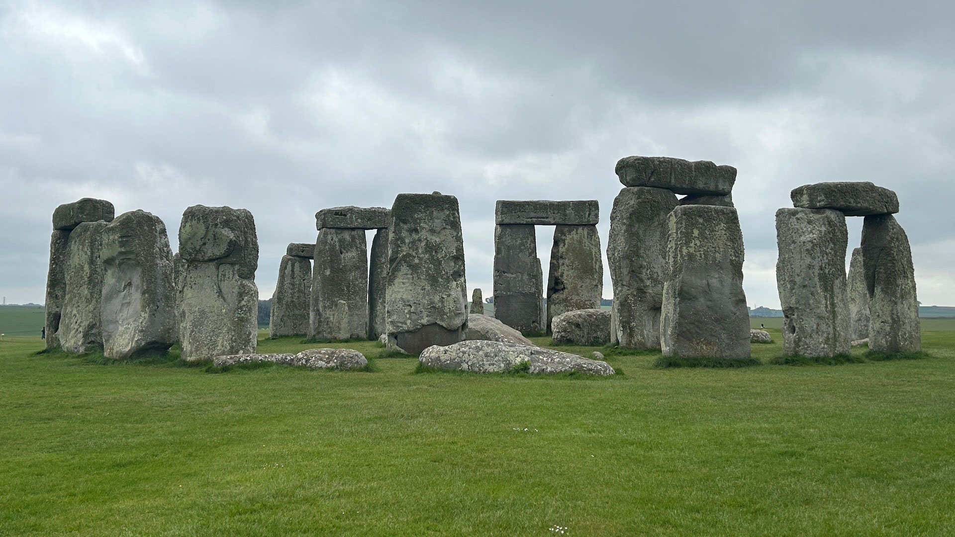 View of Stonehenge from circular walk.