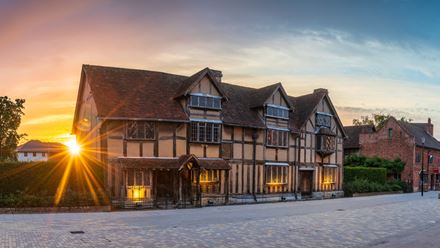 Visit Shakespeare's Birthplace in Stratford-upon-Avon. Image credit: Shutterstock. Image courtesy of Shutterstock.