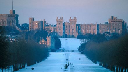 Windsor Castle in winter. Image courtesy of Golden Tours.