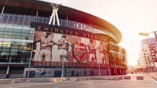 Exterior of Arsenal Stadium in Holloway.  