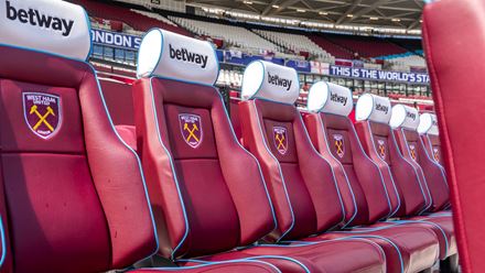 Get up close to the team bench as part of your London Stadium tour. Image courtesy of Golden Tours.