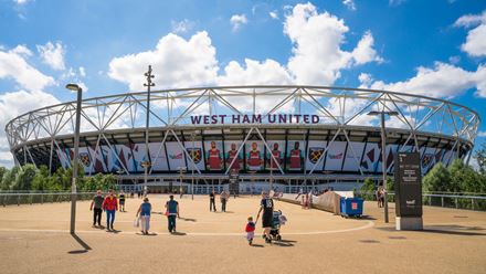 Visit the home of West Ham United, and the former Olympic stadium, on a London Stadium tour © Shutterstock. Image courtesy of Golden Tours.