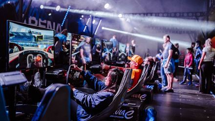 Event take the driving seat and try out games in the Fan Village. Image courtesy of Formula E. Event take the driving seat and try out games in the Fan Village. Image courtesy of Formula E.