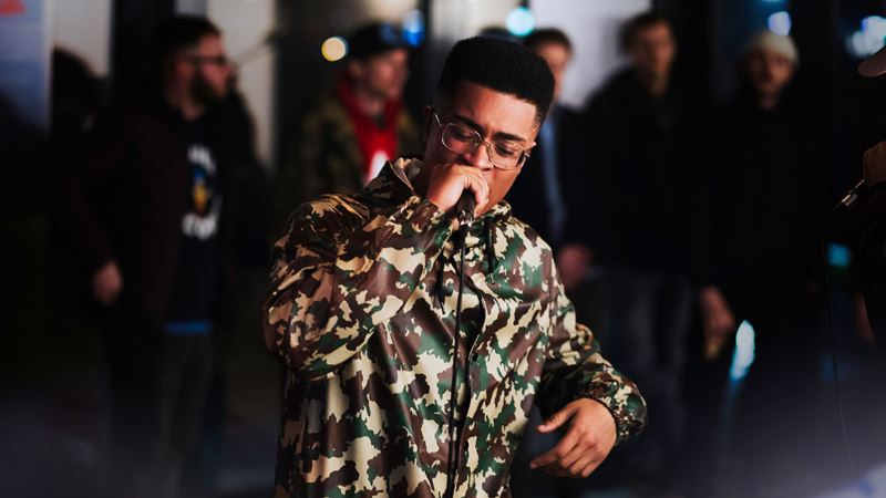 Check out London's grime scene in the city that it was established. Credit: Shutterstock. Image courtesy of Shutterstock. Grime artist rapping to crowd