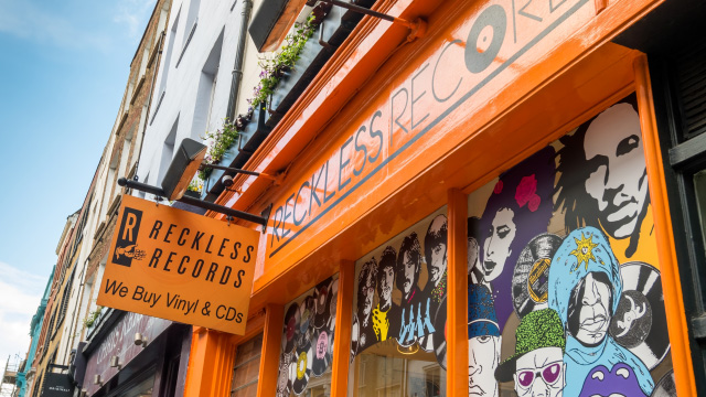 Reckless Records storefront on Berwick St, London