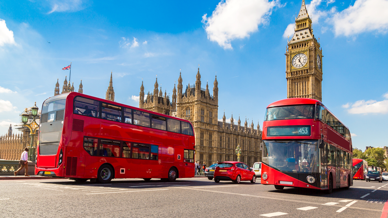 Travel across London with the help of the widespread bus network. Credit: Shutterstock. Image courtesy of Shutterstock.