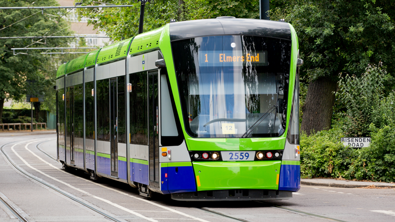 Accessible London trams run through parts of south London frequently. Credit: © TFL/Mike Garnett. Image courtesy of Transport for London.