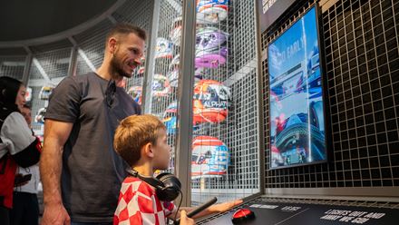 Enjoy fun interactive elements and games © The Formula 1 Exhibition. Image courtesy of The Formula 1 Exhibition.