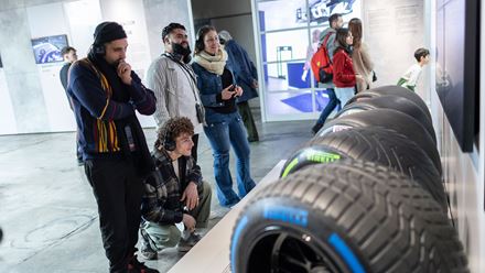 Check out a selection of Pirelli tyres on display © The Formula 1 Exhibition. Image courtesy of The Formula 1 Exhibition. Check out a selection of Pirelli tyres on display © The Formula 1 Exhibition. Image courtesy of The Formula 1 Exhibition.