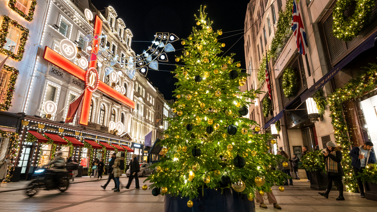 London Christmas Lights Walking Tour with expert guide, image size:1280x720